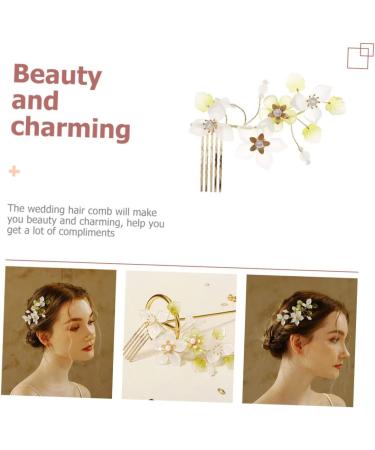 DOITOOL Flower Comb Hair Comb Bridesmaid Hair Accessories Crystal Hair Accessories Flower Decor Flower Headpiece Wedding Decor Wedding Hair Accessories Tiara Beautiful Metal - Buy Online on GoSupps.com