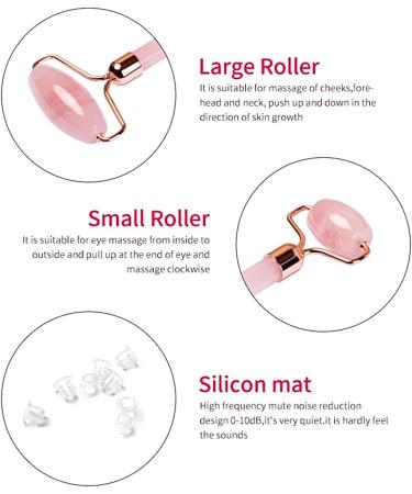 VIVIDUS Gua Sha and Jade Roller Set - Facial Massage for Wrinkles Puffiness & Redness Relief | Self Care Gift for Women & Men - Pink - Buy Online on GoSupps.com
