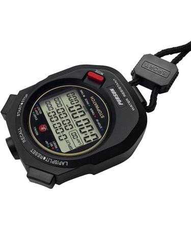 JUNSD Professional Stopwatch Timer for Sports 100 Lap Stopwatch Digital Sports Stopwatch with Countdown Timer 100 Lap Memory 0.001 Second Timing Water Resistant  Black - Buy Online on GoSupps.com