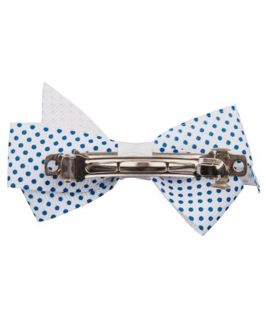 Buy Titania Small Hair Clips with Bow - Large Dots White-Blue - Set of 2 - International Shipping Available - Buy Online on GoSupps.com