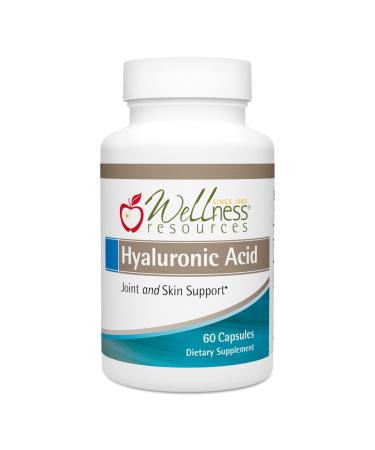 Wellness Resources Hyaluronic Acid from Rooster Comb 100% Natural Source Low Molecular Weight (60 Capsules)