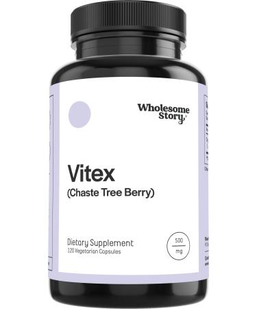 Vitex Chasteberry Supplement for Women | Chaste Tree Berry Supplement | Hormone Balance Fertility Support PMS Relief Menopause Relief | 120 Vitex 500mg Fruit Berry Capsules