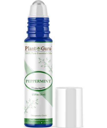 Peppermint Essential Oil Roll On 10 ml 100% Pure Pre-Diluted Therapeutic Grade Aromatherapy Extract of Mentha Piperita