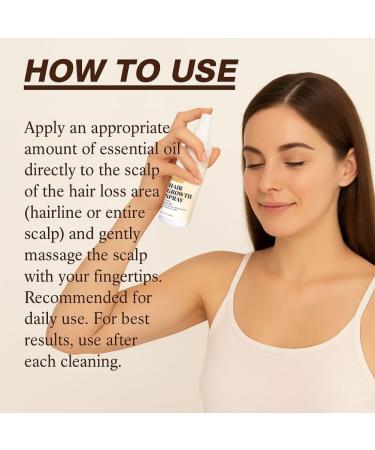 2PCS Hair Growth Spray Prevent Baldness Regrowth Thicken Moisturize Smooth Repair Damaged Improve Split Dry Reducing Hair Loss Serum - Buy Online on GoSupps.com