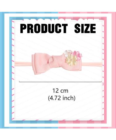 8 Pcs Baby Girls Soft Nylon Bow Headbands - Cute Flower Hair Accessories for Newborns to Kids - Buy Online on GoSupps.com