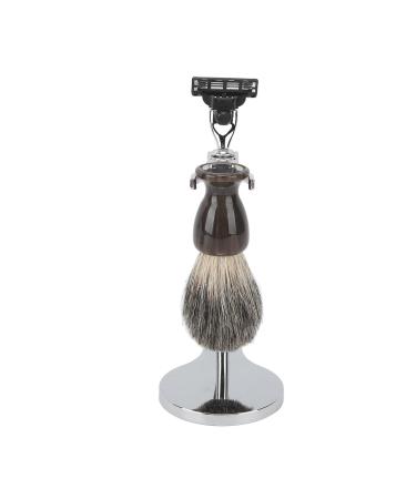 Vintage-shaving set brush made of animal hair imitation practical storage vintage wet shave care set easy operation for the house hole
