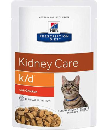 multiple Hills Prescription Diet k/d Kidney Care Cat Food 18 X 85g (6x Beef 6x Salmon 6x Chicken) with a Free Toy Ball Gift - Buy Online on GoSupps.com