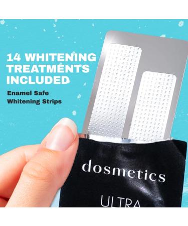 Ultra Teeth Whitening Strips with Papain - 28 Piece Sensitive Formula for Reduced Sensitivity | Non-Slip Whitening Strips for Coffee & Wine Stains | 14 Applications - Buy Online on GoSupps.com