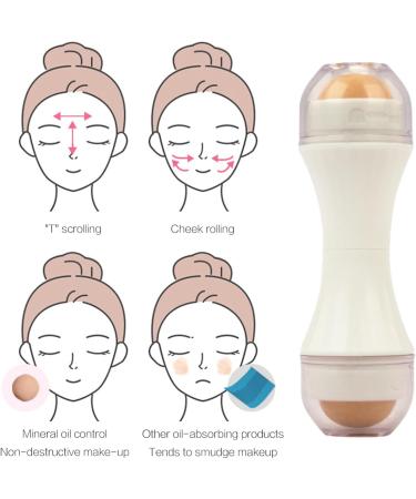 Natural Volcanic Roller Oil Control Rolling Stone Matte Makeup Face Skin Care Tool Facial Cleaning Oil Absorption Roller On Ball White - Buy Online on GoSupps.com