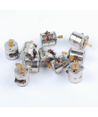 NW 10 Pcs 3-5v Dc 2 Phase 4 Wire Dia 8mm Dc Stepper Motor Micro Stepping Motor for Digital Products Camera Size 8x9.5mm