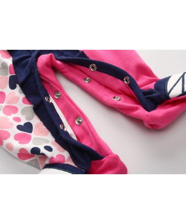 MAMIMAKA Baby Rompers Pajamas Cotton Jumpsuit Set | Long Sleeve Footed Bodysuits for Boys and Girls | 3-6 Months | Pack of 2 - Buy Online on GoSupps.com