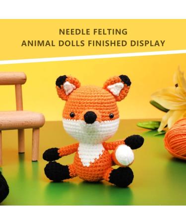 SO-CNITC Beginner Crochet Kit - Crochet Animal & Knitting Starter Kit with Instruction & Video Tutorials - Includes Yarn, Hook, Needle & Accessories - Perfect for DIY Fox Lovers - Buy Online on GoSupps.com