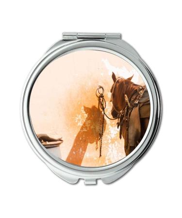 YENDOSTEEN Mirror Travel Mirror animal dirty horse pocket mirror portable mirror