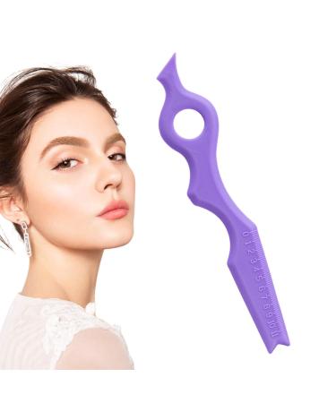 Siopob Eyebrow Pencil Stencil - Silicone Tool Applicator Eyeliner - Portable S-ilicone Eyeliner Stencils Ruler Multifunctional Eye Makeup Tool For Eyeliner Eyeshadow Lipstick Purple