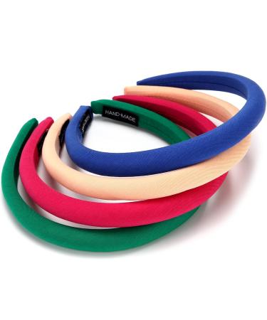LONEEDY 8 Pack Wide Cotton Non-slip Padded Headbands for Girls and Women - Mixed Colors - Buy Online on GoSupps.com