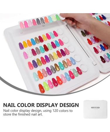 Minkissy 1pc Nail Color Book Nail Color Display Chart Nail Practice Tool Uv Gel Nail Polish Nail Polish Sample Cards Color Card Book Chart Nail Display Book Tools Manicure Set Abs - Buy Online on GoSupps.com