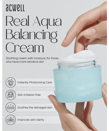 ACWELL Real Aqua Balancing Cream 1.69 fl.oz - pH Balancing Moisturizer for Sensitive Skin Soothes Redness & Improves Texture | International Shipping Available - Buy Online on GoSupps.com
