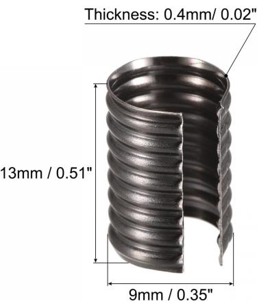 uxcell 100Pcs 9x13mm Leather Rope Clips - Foldable Cord End Crimps for DIY Crafts - Black - Buy Online on GoSupps.com