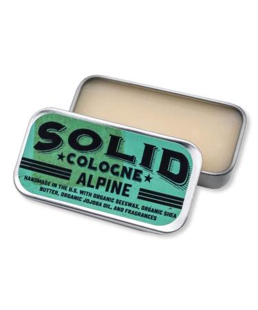 Solid Cologne - Alpine Scent - Men's Pocket-Size Fragrance. - .25 oz Tin