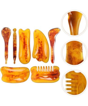 Heallily 7pcs Body Massage Tools Set - Gua Sha Scraper Plates for Neck Face and Back - International Shipping Available - Buy Online on GoSupps.com