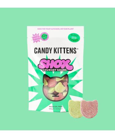 2 x Candy Kittens Shox Gourmet Sours 140g Delicious Tasty And Twisty Treat Gift Hamper For Birthday Christmas Easter Sold By Kidzbuzz - Buy Online on GoSupps.com