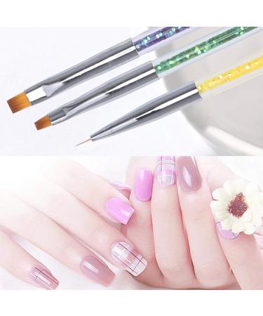 Nacaikj 7pcs Nail Art Brush Set - Dotting Tools & Liner Brushes for UV Gel & Acrylic Manicures | Perfect Nail Accessories for Creative Nail Design - Buy Online on GoSupps.com