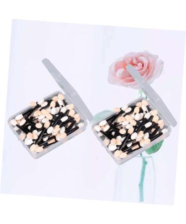 Mikinona 100 Pcs Eyeshadow Makeup Makeup Tools Makeup Application Brushes Cosmetic Size 2 Black - Buy Online on GoSupps.com