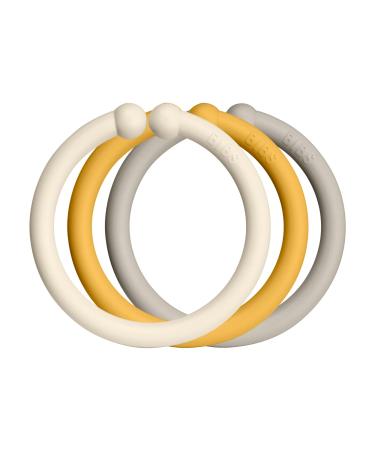 BIBSS LOOPS 12-pack.BPA-free.Food.100% free of BPA PVC and Phthalate Ivory / Honey Bee / Sand Unity size (0-36 months) Ivory / Honey Bee / Sand - Buy Online on GoSupps.com