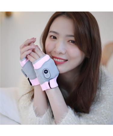Electric Rechargeable Fingerless Heating Gloves - Cordless Hand Warmer for Indoor/Outdoor Use - Pink - Buy Online on GoSupps.com