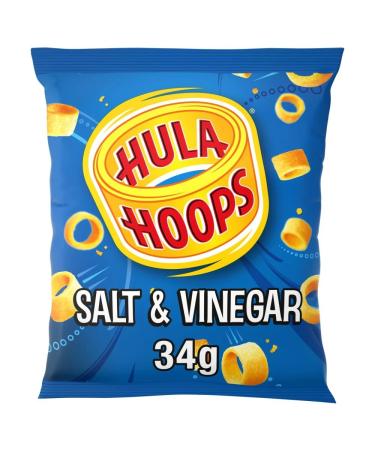 Hula Hoops Salt & Vinegar Crisps 34g-Food