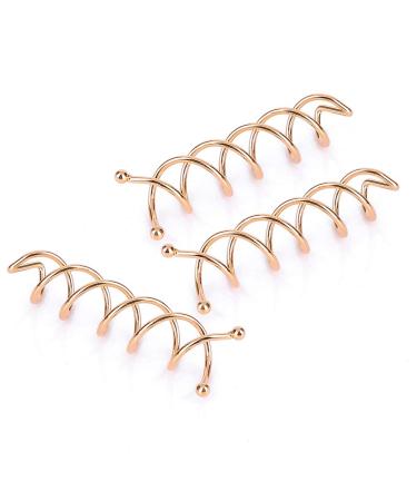 20 Pcs Spiral Hair Clips - Rose Gold Hair Styling Accessories for Women & Girls | Easy Hair Croopers - Buy Online on GoSupps.com