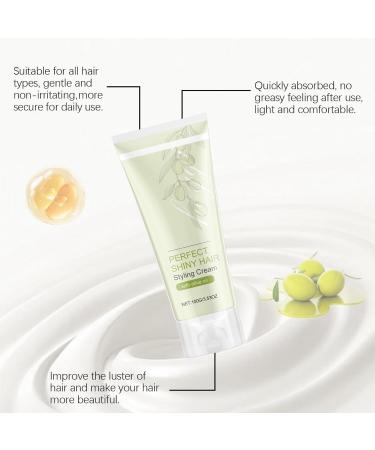 Hair Gloss Styling Cream Styling cream for curly hair regenerates and improves frizz creating a natural look 100 g (3PC) - Buy Online on GoSupps.com