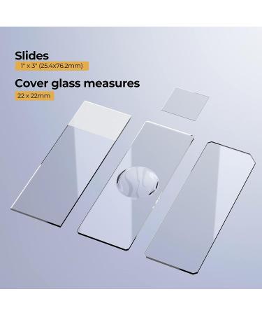 Vabiooth 50 Pcs Pre-Cleaned Blank Microscope Slides Kit with 100 Pcs Coverslips - Ideal for Monocular, Binocular, and Trinocular Microscopes - Buy Online on GoSupps.com
