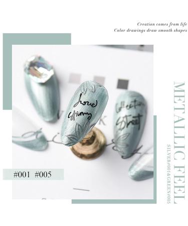 Grospe 6 Colors 3D Metallic Nail Gel Polish for Creative Nail Art - Emboss UV Gel Sculpture Design Manicure DIY - Buy Online on GoSupps.com