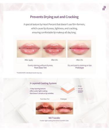 Heart Percent Dote On Mood Pure Glow Tint - Lightweight Moisturizing Lip Stain #04 Mauve | Long Lasting Liquid Lipstick 6.8g | International Shipping Available - Buy Online on GoSupps.com