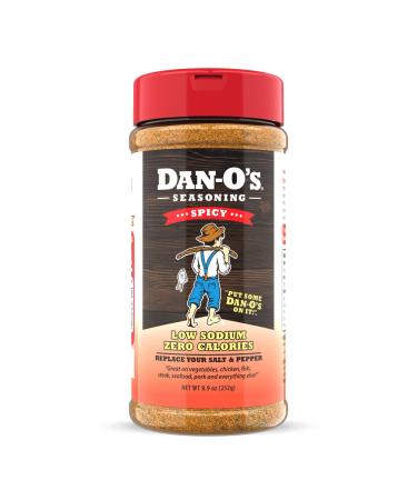 Dan-O's Seasoning 8.9 oz Spicy - 1 Pack | All Natural | Sugar Free | Keto | All Purpose Seasonings | Low Sodium Seasoning 8.9 Ounce (Pack of 1)