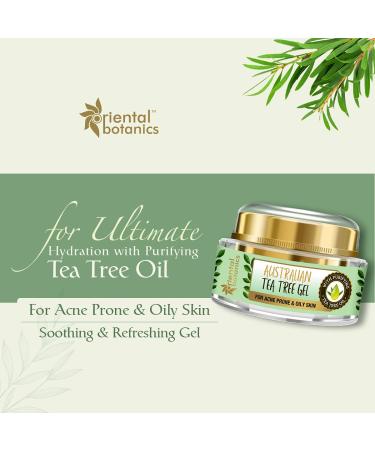 Australian Tea Tree Face Gel 50ml | Acne Prone & Oily Skin Day/Night Cream | SLS & Paraben Free - Buy Online on GoSupps.com