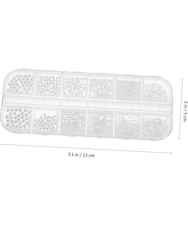 Healeved 1 Box Nail Drill Metal Nail Tips Manicure Jewelry Accessories for Appliques Embellishments Manicure Decorations Nail Art Accessories Nail Charm Steel Ball 3d Mini 13X5X1cm Silver - Buy Online on GoSupps.com