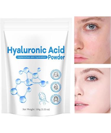  G n rique Hyaluronic Acid Powder 100g Water-Soluble Smooth Facial Moisturizer Beauty Formula Gentle Support Skin Hydration and Moisture Supplements For Women Girls - Buy Online on GoSupps.com