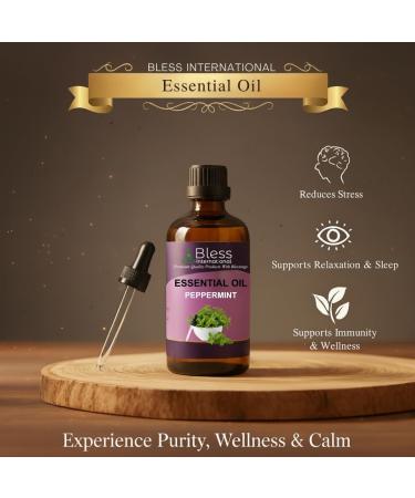 Bless-International-Peppermint-Essential-Oil-Organic-100%-Natural-Blends Used-in-Diffusers-Home-Candles-Fragrance-Aromatherapy-Humidifiers-and-Gifts 4 fl. Oz - Buy Online on GoSupps.com