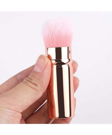 Teksome Portable Makeup Brush Travel Telescopic Cosmetics Brushes - Beginner Friendly Powder Brush for Foundation Sunscreen Bronzing Powder Gold - Buy Online on GoSupps.com
