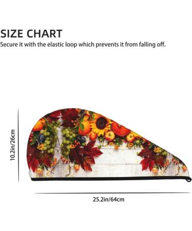 Quick-Dry Hair Towel Wrap - Button-Up Turban for Effortless Hair Drying | Perfect for Thanksgiving & Autumn - Buy Online on GoSupps.com