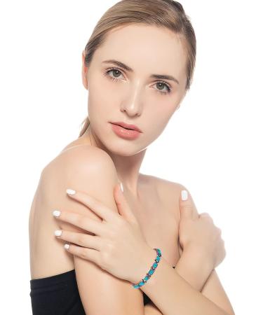 Yinox Magnetic Therapy Arthritis Copper Bracelet for Women - Stylish Relief for Wrist Pain with Turkish Turquoise (3500 Gauss) - Buy Online on GoSupps.com