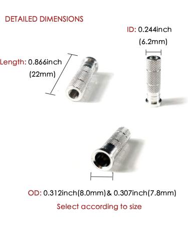 DIOLILI Stainless Steel Arrow Shaft Explosion-Proof Ring + Aluminum Arrow Inserts for OD19/64 Arrows - Hunting Bow Accessories - Buy Online on GoSupps.com