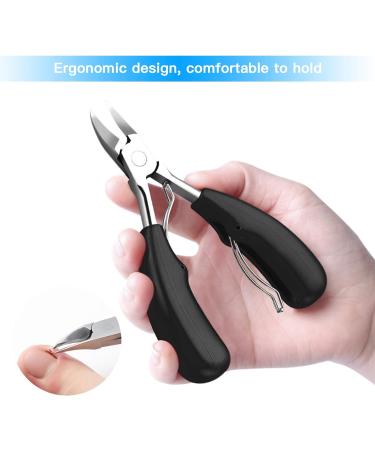 Toenail Clippers for Thick Nails and Cuticle Pusher Made of Rustproof Stainless Steel Super Sharp Blades and Strong Big Nail Scissors Nippers with Box - Buy Online on GoSupps.com