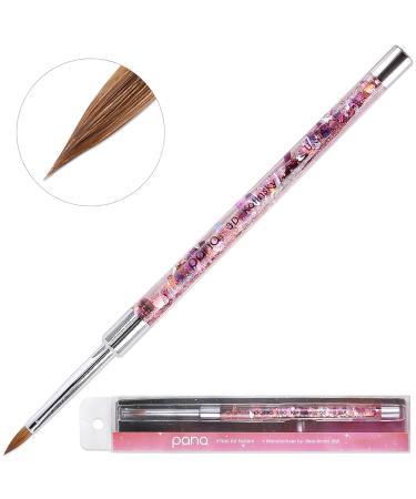PANA 3D Kolinsky Nail Art Brush - Pink Glitter Handle | Size 5 | Acrylic Nail Sculpture Brush - Professional & Beginner Friendly - Buy Online on GoSupps.com