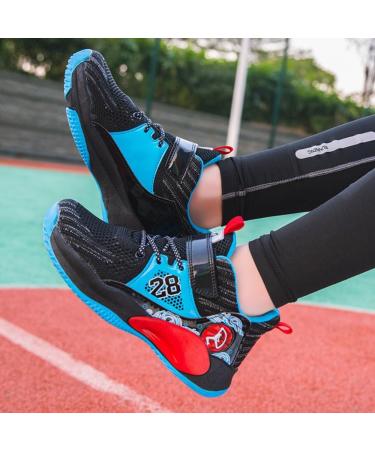 Adoff Basketball Shoes for Children | Casual Board & Sports Shoes | EU Size 35 - Black/Blue - Buy Online on GoSupps.com
