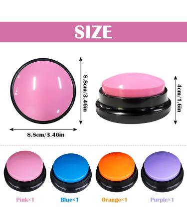 Recordable Dog Buzzers - 4 Sound Buttons for Training & Communication | Interactive Pet Doorbell & Games - Buy Online on GoSupps.com