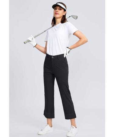 Viodia Women's Golf Pants | 5-Pocket 7/8 Stretch Ankle Bootcut | Lightweight Quick Dry Casual Dress Pants | Medium Black - Buy Online on GoSupps.com