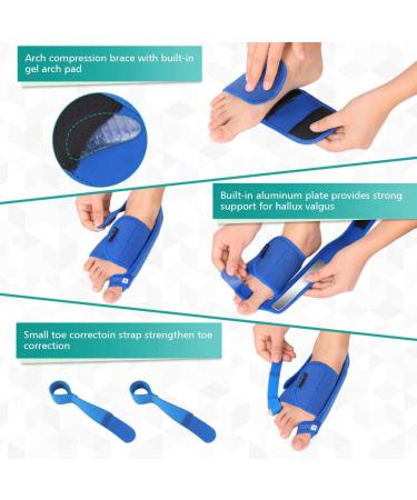 Hallux Valgus Rail - 3D Printed Bunion Splint with Arch Support | Nighttime Toe Straightener & Hammer Pain Relief - Buy Online on GoSupps.com